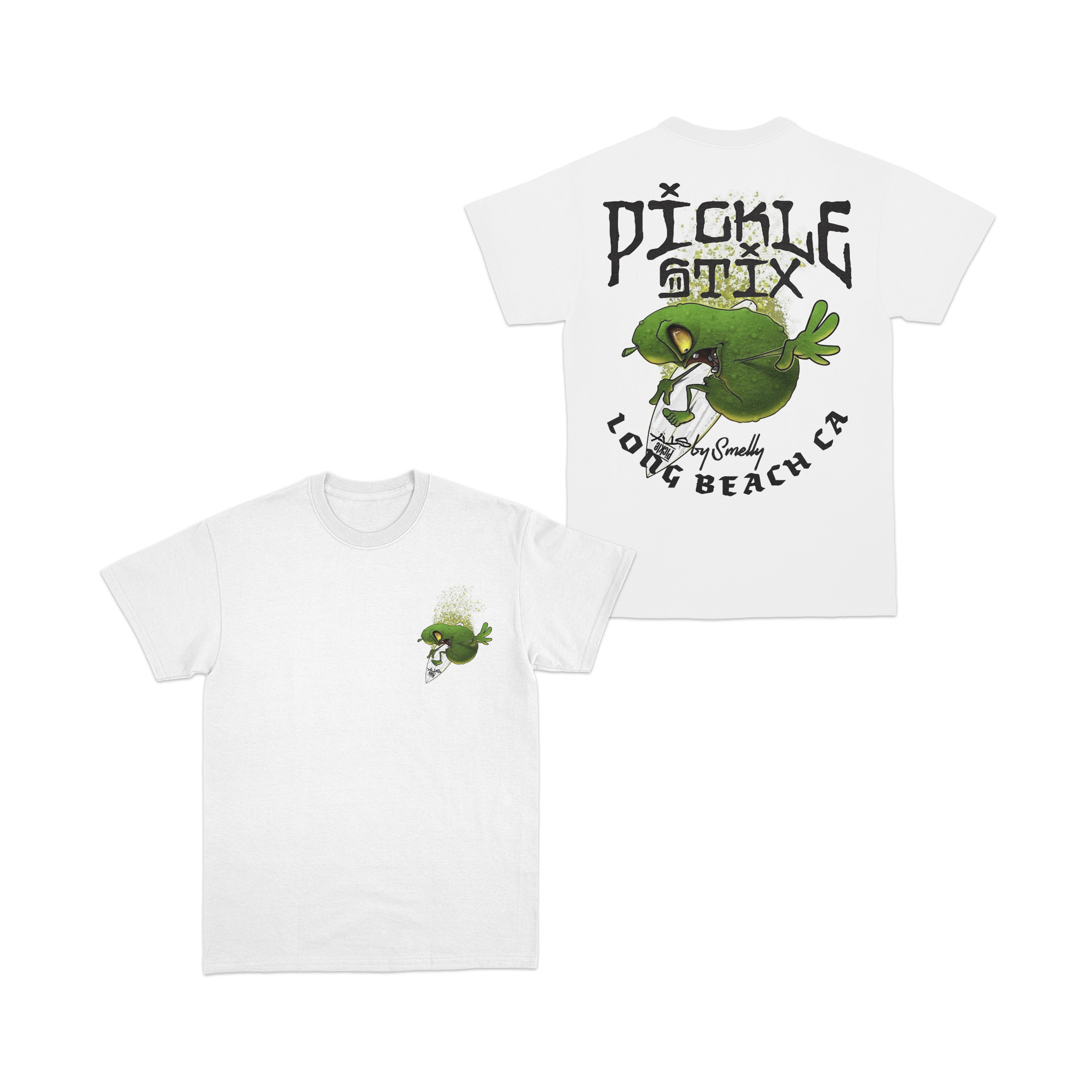 Pickle Surfer White T-Shirt
