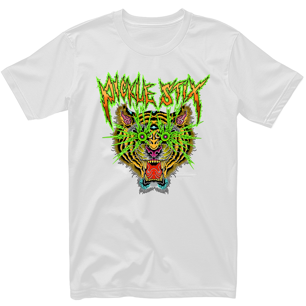 Pickle Stix Tiger White T-Shirt